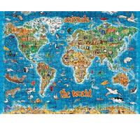 Puzzle 3000 pièces, Puzzle Impossible Adultes 122 x 81 cm, Impression Haute Définition, Jeux Éducatifs et Créatifs, Puzzles Bois Anti-Stress pour Toute la Famille, Décor Murale, Bleu Carte w0-463