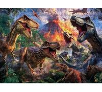 Puzzle 3000 pièces, Puzzle Impossible Adultes 122 x 81 cm, Impression Haute Définition, Jeux Éducatifs, Puzzles Bois Anti-Stress pour Toute la Famille, Décor Murale, Dinosaure Flamme-2 w0-455
