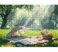 Puzzle 3000 pièces, Puzzle Impossible Adultes 122 x 81 cm, Impression Haute Définition, Jeux Éducatifs, Puzzles Bois Anti-Stress pour Toute la Famille, Décor Murale, forêt Parapluie w0-749