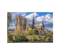 Puzzle 3000 Pièces Puzzle Paris DIY Cathédrale de Notre Dame Jigsaw Adultes Jeu Challenge-Débutante Jeux de Réflexion Amusant-Moderne Décoration Murale, Décoration Chambre Cadeau Femme 122x81cm p-1612
