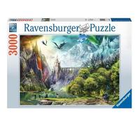 Puzzle 3000 pièces - RAVENSBURGER - Règne des dragons - Animaux - Adulte - Bleu - Multicolore