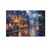 Puzzle 3000 Pieces Rétro Puzzle Rue 3000 Pièces Grand Adultes Difficile Jigsaw en Bois avec Boîte Cadeau, Challenge Impossible Créatif Jeu pour Adulte, Decoration Maison, Cadeau Femme 81x122cm D-495