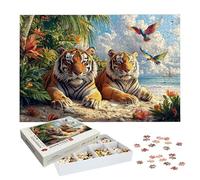 Puzzle 3000 Pièces Tigre, Puzzle 3000 Pièces Adultes et Enfants, Puzzles Bois avec Une Boîte d'emballage Exquise, Jeu Éducatif Puzzles Paysage, Decoration Maison, Cadeau Femme, Cadeau Homme, -7945