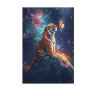 Puzzle 3000 Pieces Tigre Puzzle Papillon 3000 Pièces Grand Adultes Difficile Jigsaw en Bois avec Boîte Cadeau, DIY Challenge Impossible Créatif Jeu pour Adulte, Decoration Maison 81x122cm D-1056