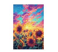 Puzzle 3000 Pieces Tournesol Puzzle Abstrait 3000 Pièces Grand Adultes Difficile Jigsaw en Bois avec Boîte Cadeau, DIY Challenge Impossible Créatif Jeu pour Adulte, Decoration Maison 81x122cm D-1476