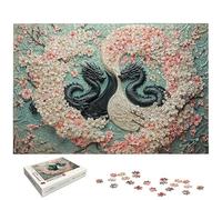 Puzzle 3000 Pièces Yin et Yang, Puzzle 3000 Pièces pour Adultes et Enfants à Partir de 14 Ans, Fleur Puzzles Bois avec Une Boîte d'emballage Exquise, Décoration Murale, Cadeau Femme/Homme, -5600