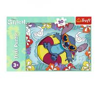 Puzzle 30el : Lilo et Stitch en vacances inoubliables - créez des souvenirs d'une aventure tropicale avec Trefl Un divertissement parfait pour toute la famille