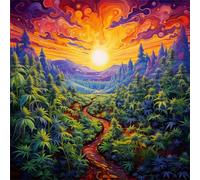 Puzzle 35 Pièces Adultes Jungle Lever Soleil, Jeu éducatif Défi Jouets Divertissement Créatif, Puzzle Adulte 35 Pieces 30x30 cm