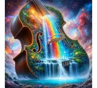 Puzzle 35 pièces Cascade Arc-en-Ciel au Violon,Puzzles pour Adultes Jeux d'activités Familiales,Puzzle à Faire Soi-même pour Décoration Murale de la Maison