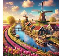 Puzzle 35 pièces,Champs de Fleurs de la Campagne Puzzles pour Adultes,Jeux éducatifs,Puzzles Artistiques à Faire Soi-Même idéal pour la Décoration Intérieure et Les Cadeaux