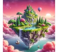Puzzle 35 pièces Paysages de l'île Fantastique,Puzzles pour Adultes Jeux d'activités Familiales,Puzzle à Faire Soi-même pour Décoration Murale de la Maison
