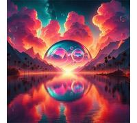 Puzzle 35 pièces Reflets des Nuages au Coucher du Soleil,Puzzles pour Adultes Jeux d'activités Familiales,Puzzle à Faire Soi-même pour Décoration Murale de la Maison