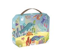 Puzzle en carton Janod Frise Les animaux marins avec poster 36 pièces