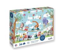 Puzzle 36 pièces - Animaux Acrobates, Multicouleurs
