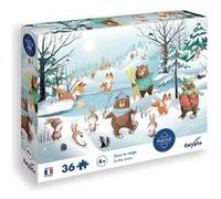 Puzzle 36 pieces - Sous la Neige - Calypto - Sentosphere Bleu