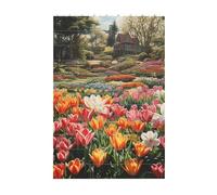 Puzzle 37 pièces de briques d'art 3D à faire soi-même - Blocs de construction créatifs - Décoration de bureau amusante - Motif tulipes