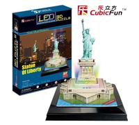 Cubic Fun Puzzle 3D Statut de la Liberté 37 pièces avec LED 24.80x20.30 cm