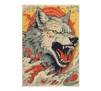 Puzzle 38x26cm/1000pcs Amaterasu Wolf Puzzle pour Adultes, Jouet, Décoration Murale, Passe-Temps, Cadeau d'anniversaire Original 38x26cm/1000pcs
