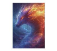 Puzzle 38x26cm/1000pcs Fire and Ice Dragon Artwork Puzzles pour Adolescents : Jeux Pratiques D'analyse Et De Logique, Parfaits comme Cadeaux pour Toute La Famille 38x26cm/1000pcs