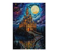Puzzle 38x26cm/1000pcs Magical Castle Night Scene Puzzles pour Adultes, Jouets, Décoration Murale, Cadeaux pour Femmes, Cadeaux Uniques pour Un Anniversaire Et Noël 38x26cm/1000pcs