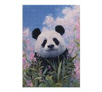 Puzzle 38x26cm/1000pcs Panda in Flowers-2 Puzzles pour Adultes, Jouets, Décoration Murale, Cadeaux pour Femmes, Cadeaux Uniques pour Un Anniversaire Et Noël 38x26cm/1000pcs