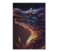Puzzle 38x26cm/1000pcs pour Adolescentes Abstract Dragon Head V2 Puzzles pour Adolescentes - Jeux Relaxants pour Toute La Famille - Anniversaire, Noël 38x26cm/1000pcs