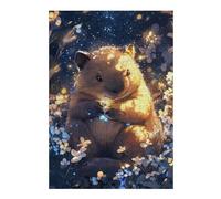 Puzzle 38x26cm/1000pcs pour Adolescentes Cute Wombat Dreamy Artwork - Little Paws Puzzles pour Adolescentes Jeux Relaxants Décoration Parfaite Cadeaux Anti-Stress 38x26cm/1000pcs