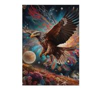 Puzzle 38x26cm/1000pcs pour Adolescentes Eagle in Cosmic Garden Jeux De Puzzle Relaxants, Amusants Et Humoristiques, Difficiles Et Stimulants 38x26cm/1000pcs