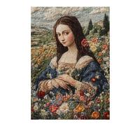 Puzzle 38x26cm/1000pcs pour Adolescentes Embroidered Mona Lisa Puzzles pour Adolescentes - Jeux Relaxants pour Toute La Famille - Anniversaire, Noël 38x26cm/1000pcs