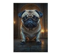 Puzzle 38x26cm/1000pcs pour Adolescentes Grumpy Pug in A Grand Hall Puzzles pour Adolescentes - Jeux Relaxants pour Toute La Famille - Anniversaire, Noël 38x26cm/1000pcs