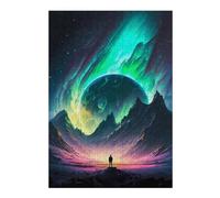 Puzzle 38x26cm/1000pcs pour Adolescents Aurora Explorer Landscape Puzzle pour Adultes Jeu Familial Décoration Murale Aide À Exercer Le Cerveau 38x26cm/1000pcs