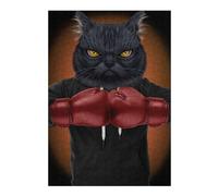 Puzzle 38x26cm/1000pcs pour Adolescents Boxer Black Cat Puzzles pour Adultes Jeu Manuel Découpe De Précision Cadeaux d'anniversaire Et Cadeaux Uniques 38x26cm/1000pcs