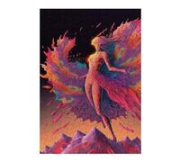 Puzzle 38x26cm/1000pcs pour Adolescents Colorful Fantasy Winged Figure Puzzle pour Adultes Jeux Relaxants Vacances À La Maison Offre Spéciale pour Toute La Famille 38x26cm/1000pcs