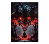 Puzzle 38x26cm/1000pcs pour Adolescents Dragon's Fiery Gaze -1 Puzzles pour Adultes Jeu De Réflexion Améliore La Mémoire Est Idéal comme Cadeau 38x26cm/1000pcs