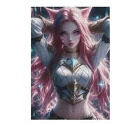 Puzzle 38x26cm/1000pcs pour Adolescents Elegant Pink Warrior Puzzle pour Adultes Jouets Anti-Stress Décoration Parfaite pour Un Anniversaire, Noël 38x26cm/1000pcs