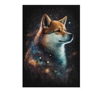 Puzzle 38x26cm/1000pcs pour Adolescents Galactic Wolf Portrait -38 Puzzles pour Adultes Jouets À Faire Soi-même Vacances À La Maison Passer Le Temps Interaction Parent-Enfant 38x26cm/1000pcs
