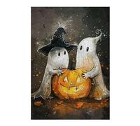Puzzle 38x26cm/1000pcs pour Adolescents Ghosts Pumpkin Halloween Casse-têtes pour Adultes Jeux De Détente Analyse Et Logique Difficile Et Stimulant 38x26cm/1000pcs