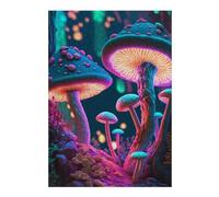 Puzzle 38x26cm/1000pcs pour Adolescents Glowing Forest Mushrooms-2 Puzzles pour Adultes, Jouet, Décoration Murale, Découpe De Précision, Idéal comme Cadeau pour Toute La Famille 38x26cm/1000pcs