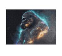 Puzzle 38x26cm/1000pcs pour Adolescents Glowing Gorilla in Cosmic Light Puzzle pour Adultes Jeu Manuel Découpe De Précision Idéal comme Cadeau pour Toute La Famille 38x26cm/1000pcs