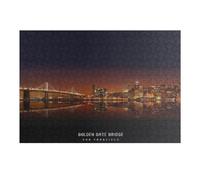 Puzzle 38x26cm/1000pcs pour Adolescents Golden Gate Bridge Reflections-2 Puzzles pour Adultes Jeux De Détente Décoration Intérieure Cadeaux Uniques pour Anniversaire Et Noël 38x26cm/1000pcs