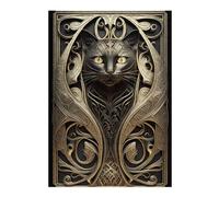 Puzzle 38x26cm/1000pcs pour Adolescents Gothic Cat Artwork Casse-têtes pour Adultes, Jeu De Réflexion, Anti-Stress, Cadeaux d'anniversaire Et Cadeaux Uniques 38x26cm/1000pcs