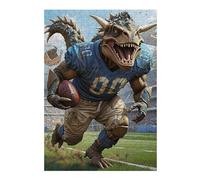 Puzzle 38x26cm/1000pcs pour Adolescents Gridiron Dino Football 3 Puzzles pour Adolescents Jouets Anti-Stress Une Œuvre d'art pour Un Anniversaire, Noël 38x26cm/1000pcs