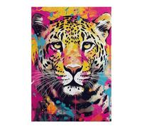 Puzzle 38x26cm/1000pcs pour Adolescents Handsome Jaguar Pop Art Puzzles pour Adultes Jouets Anti-Stress Cadeaux pour Femmes Est Idéal comme Cadeau 38x26cm/1000pcs
