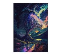 Puzzle 38x26cm/1000pcs pour Adolescents Magical Pathway to The Cosmic Tree Casse-têtes pour Adultes, Jeu De Réflexion, Anti-Stress, Cadeaux d'anniversaire Et Cadeaux Uniques 38x26cm/1000pcs