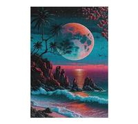 Puzzle 38x26cm/1000pcs pour Adolescents Moonlit Coastal Paradise Puzzles pour Adultes, Jouet, Décoration Murale, Découpe De Précision, Idéal comme Cadeau pour Toute La Famille 38x26cm/1000pcs