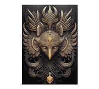 Puzzle 38x26cm/1000pcs pour Adolescents Mystic Golden God Phoenix Casse-tête pour Adultes Jeu De Réflexion Décoration Intérieure Est Idéal comme Cadeau 38x26cm/1000pcs