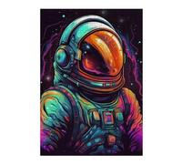 Puzzle 38x26cm/1000pcs pour Adolescents Neon Astronaut Space Exploration Art Puzzle pour Adultes Jeux Relaxants Vacances À La Maison Offre Spéciale pour Toute La Famille 38x26cm/1000pcs