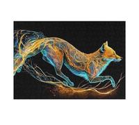 Puzzle 38x26cm/1000pcs pour Adolescents Neon Fox in Motion -1 Puzzle pour Adultes Jeu Manuel Découpe De Précision Idéal comme Cadeau pour Toute La Famille 38x26cm/1000pcs