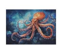 Puzzle 38x26cm/1000pcs pour Adolescents Oceanic Octopus Majesty Casse-têtes pour Adultes, Jeu De Réflexion, Anti-Stress, Cadeaux d'anniversaire Et Cadeaux Uniques 38x26cm/1000pcs
