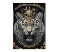 Puzzle 38x26cm/1000pcs pour Adolescents Regal Tiger Majesty Puzzles pour Adultes Jeux Amusants Analyse Et Logique Cadeaux Uniques pour Anniversaire Et Noël 38x26cm/1000pcs